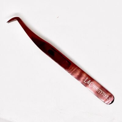 Pinza 75° volumen - Megavolumen - con Nanotecnologia gold rose - mango liso L&C