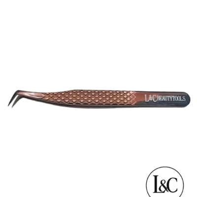 Pinza Volumen - megavolumen 75° con nanotecnología rose gold L&C - mango corte de diamante