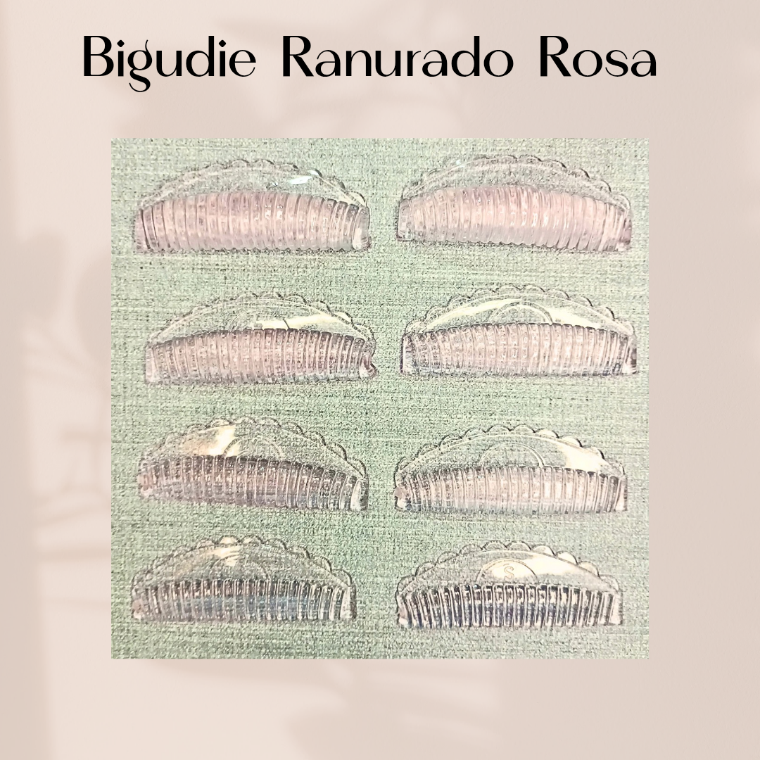 Bigudies Ranurado Rosa - Anatómico