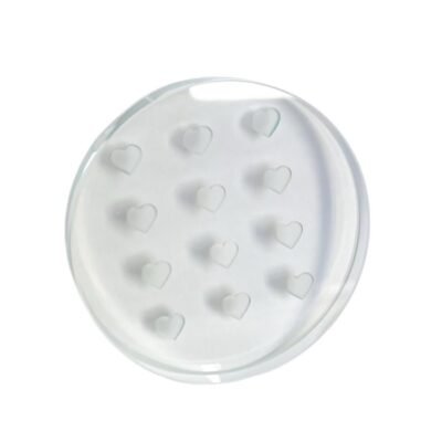 Cristal porta adhesivo corazones