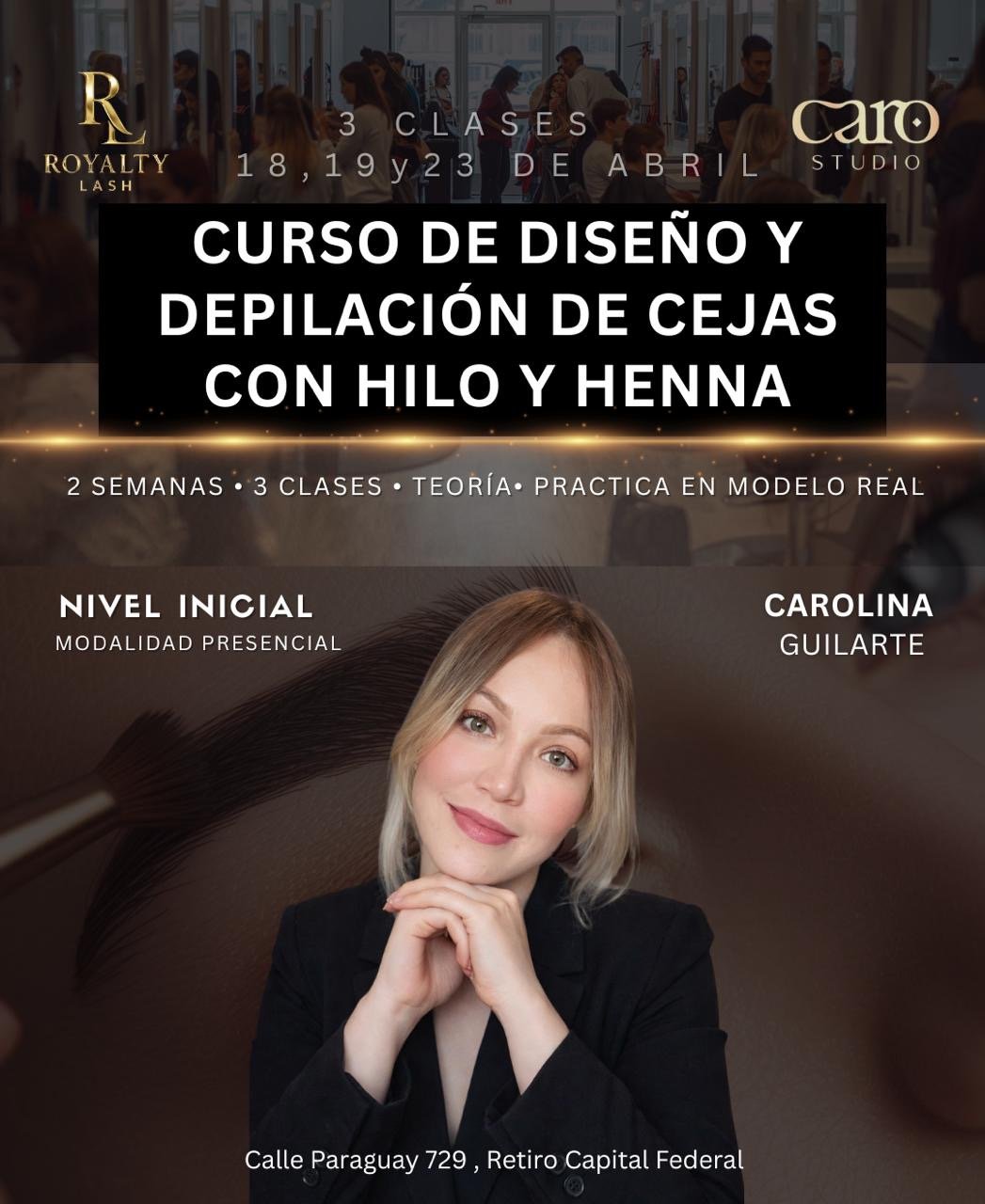 Curso Profesional de Diseño y Depilación de Cejas- Con hilo y henna