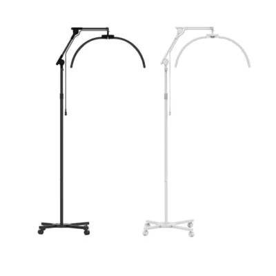 LATINLOOK LAMPARA LED AURA PRO MEDIALUNA DE PIE CON RUEDITAS F-800D
